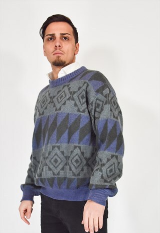 BENETTON MULTICOLOR ROUND NECK SWEATER
