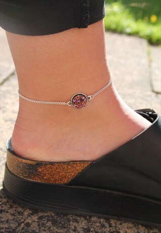 PINK DRUZY ANKLET