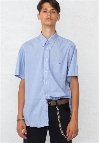 VINTAGE BLUE LACOSTE SHORT SLEEVE SHIRT
