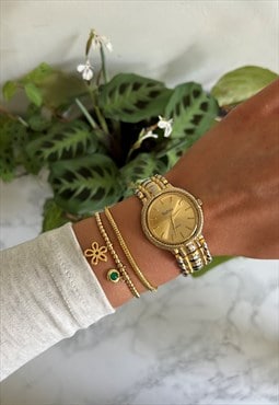 Vintage Womens Gold Sutus Quartz Watch