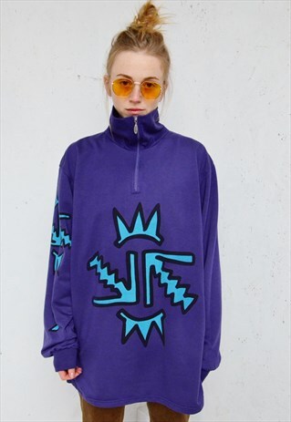 80S VINTAGE PURPLE SWEATSHIRT
