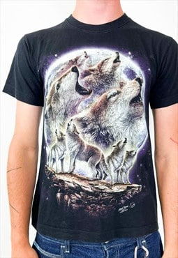 Vintage 90s wolf moon t-shirt 