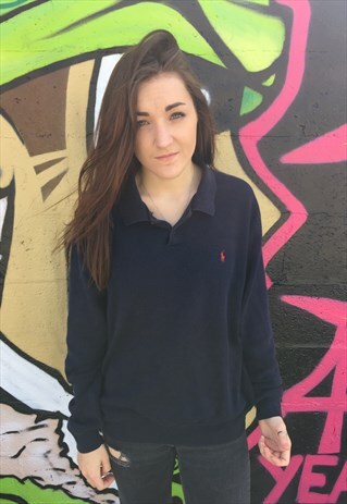 RALPH LAUREN KNITTED POLO JUMPER
