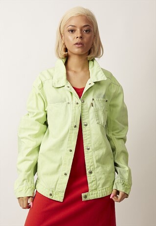 VINTAGE 90'S OVERSIZED DYED LEVI'S NEON JACKET