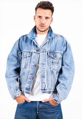 VINTAGE 80S ORIGINAL LEVI'S BASIC DENIM JACKET / S7371