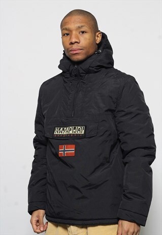 VINTAGE NAPAPIJRI FLEECE LINED 1/4 ZIP JACKET