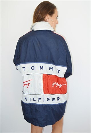 90S TOMMY HILFIGER VINTAGE BIG LOGO WINDBREAKER JACKET