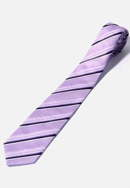 70s fashion vintage striped necktie men's purple retro tie