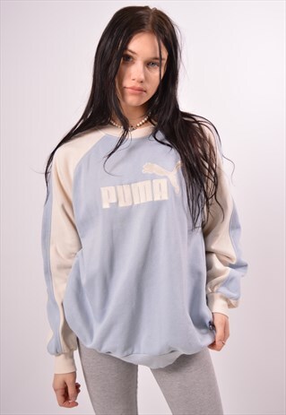 VINTAGE PUMA SWEATSHIRT JUMPER BLUE