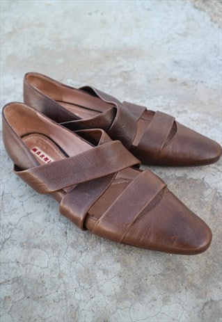 00s Vintage rare Marni leather sandals 