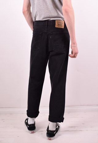 LEVI'S 440 MENS VINTAGE JEANS W33 L29 BLACK 90S