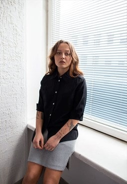 Vintage 80's Black Shimmering Shirt