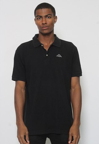 VINTAGE KAPPA LOGO POLO SHIRT BLACK