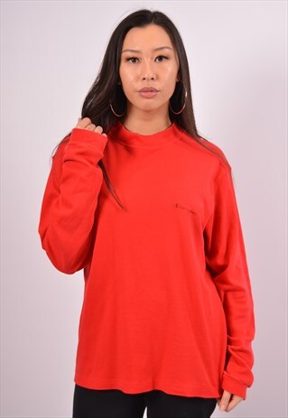 VINTAGE CHAMPION TOP LONG SLEEVE RED