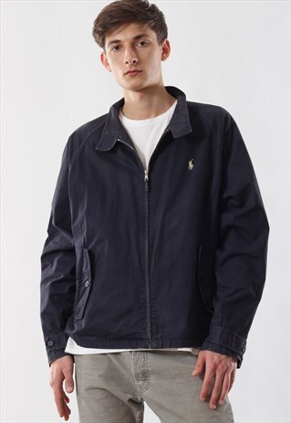 VINTAGE POLO RALPH LAUREN HARRINGTON 90S BLUE