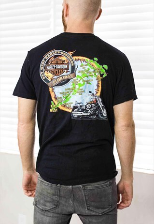 VINTAGE HARLEY-DAVIDSON T-SHIRT LOGO 90S M 7.0