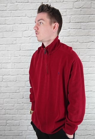 VINTAGE POLO RALPH LAUREN QUARTER ZIP SWEATSHIRT SWEATER