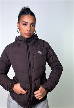 Brown The North Face 600 Puffer Jacket Coat
