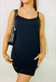 VINTAGE 00S Y2K BLACK LACE EVENING PARTY SLIP DRESS