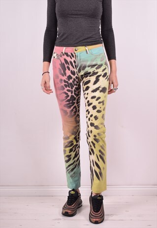 JUST CAVALLI WOMENS VINTAGE JEANS W26 L30 MULTI 90'S