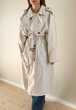 Vintage Neutral Oversized Trench Coat