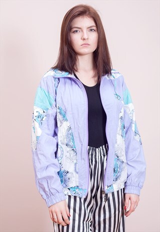 VINTAGE 80S / EARLY 90S COLOURFUL OVERSIZED TRACKSUIT JACKET