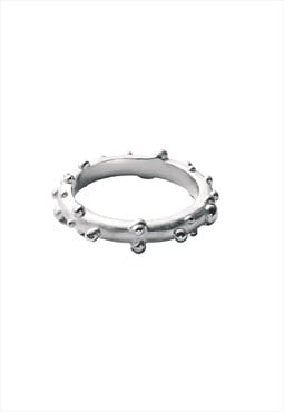 Atom Band Silver Ring 