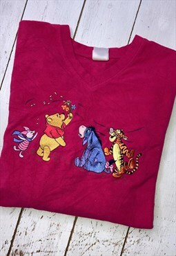 Vintage Embroidered winnie the pooh winter fleece