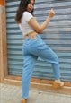 BLUE HIGH RISE JEANS 28"/ 71CM WAIST