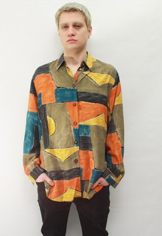 VINTAGE 80' AMAZING COOL CLASSIC BEAUTIFUL COLORFUL SHIRT