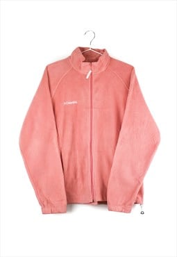 Vintage Columbia Fleece in Pink Zip Up Jumper L