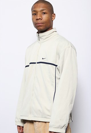 VINTAGE NIKE LOGO TRACK JACKET BEIGE