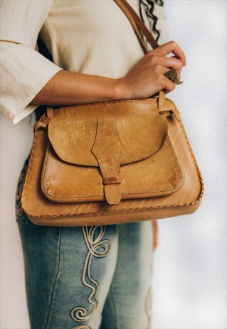 1960'S LEATHER SATCHEL BAG