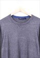 VINTAGE GAP KNITTED JUMPER GREY PULLOVER LONG SLEEVE 