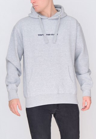 GREY YOU'RE TOO CLOSE (NAVY) HOODIE