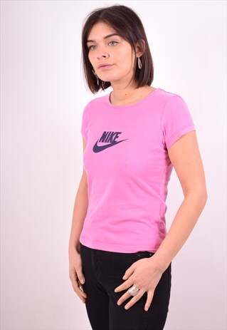 NIKE WOMENS VINTAGE T-SHIRT TOP LARGE PINK 90S