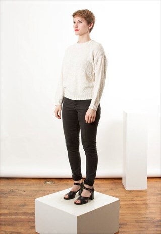 CREAM SHIMMERY JUMPER / HOLIDAY GLITTERY SWEATER