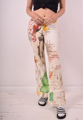 JUST CAVALLI WOMENS VINTAGE JEANS W29 L31 MULTI 90S