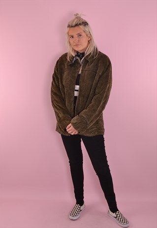 GREEN CORDUROY SHERPA JACKET GDF985