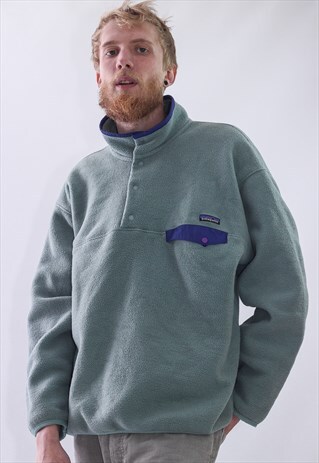 VINTAGE MENS PATAGONIA SYNCHILLA FLEECE PULLOVER JACKET