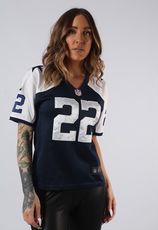 VINTAGE NIKE NFL T-SHIRT JERSEY TOP FOOTBALL UK 10 (A5H)