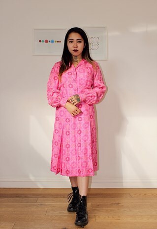 PRETTY PINK PLEATED DRESS