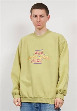 VINTAGE 80'S LIME FLEECE SWEATSHIRT