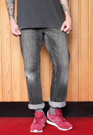 VINTAGE GREY 559 LEVI'S RIPPED JEANS