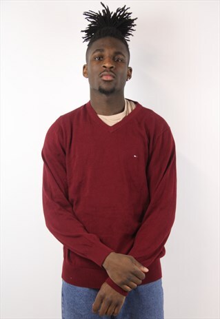 VINTAGE TOMMY HILFIGER MAROON JUMPER
