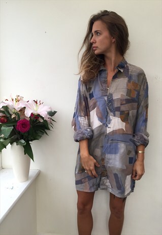 CRAZY PATTERN OVERSIZED UNISEX RETRO VINTAGE FESTIVAL SHIRT