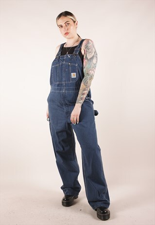 VINTAGE CARHARTT BLUE WORKWEAR DUNGAREES /NN1244