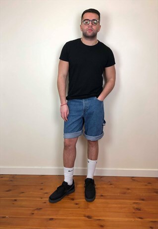 VINTAGE 90S TOMMY HILFIGER DENIM SHORTS BLUE