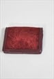 VINTAGE 90S REAL LEATHER CLUTCH IN MAROON