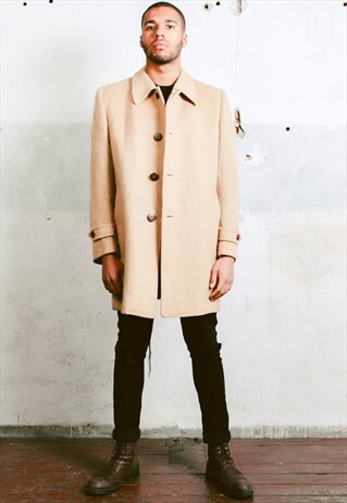 VINTAGE BEIGE WOOL COAT